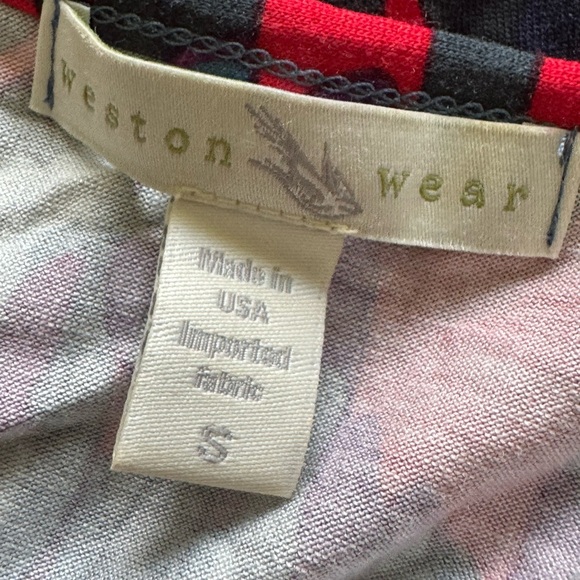 Weston Wear Red Blue Splash Color Sleeveless V Neck Y2K 2000's Blouse Size Small - Picture 11 of 12